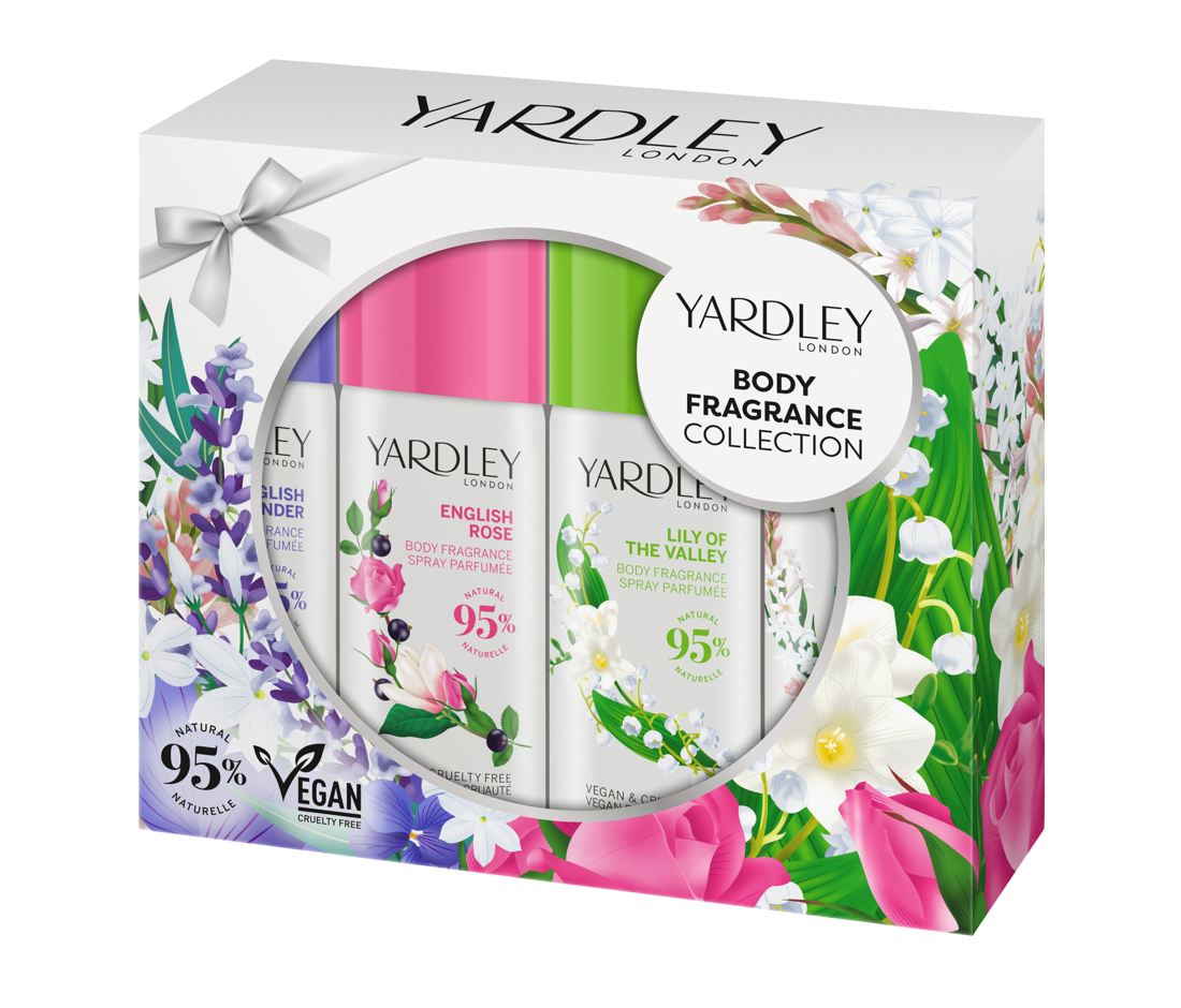 Yardley London Geschenkset Deospray-Kollektion 4 x 50ml