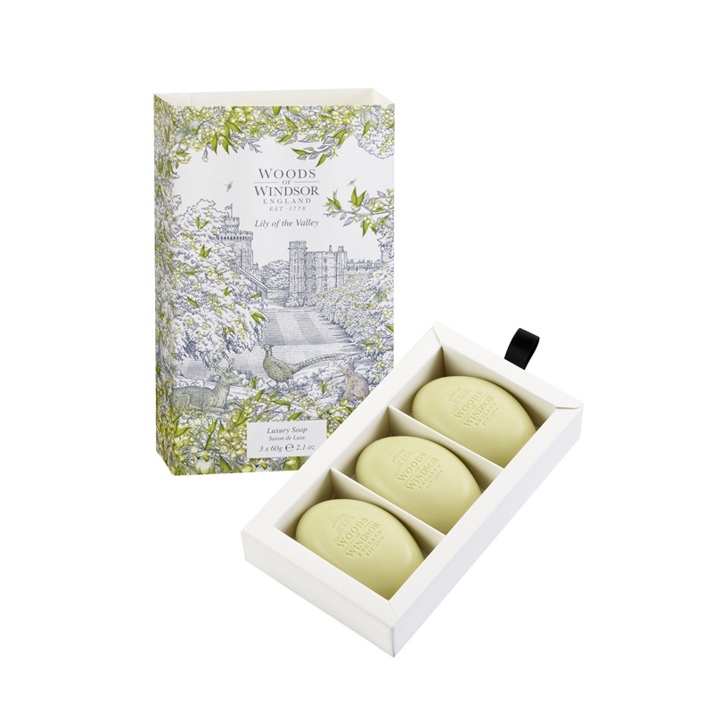 170033 Woods of Windsor Gästeseifen Maiglöckchen 3 x 60g