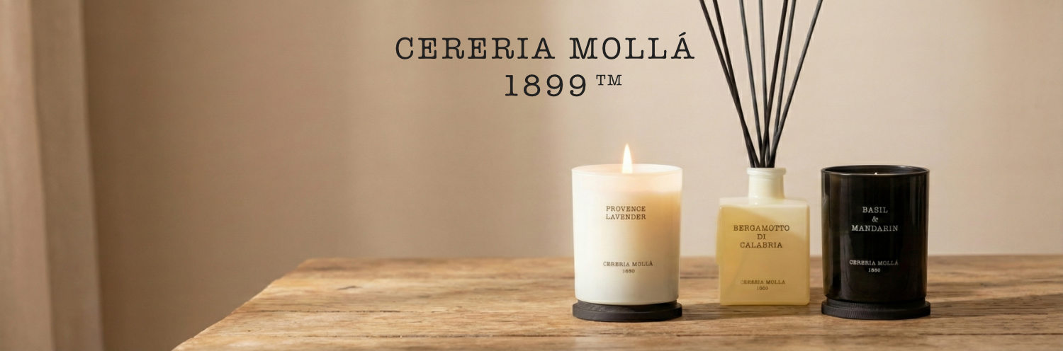 Cereria Molla Banner mit Diffuser und Duftkerzen