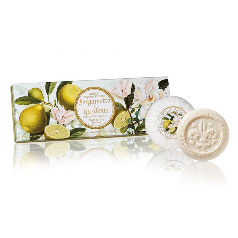 ZCP32iDnywNrPDUpUe Fiorentino Seife Bergamotte & Gardenie 3 x 100g