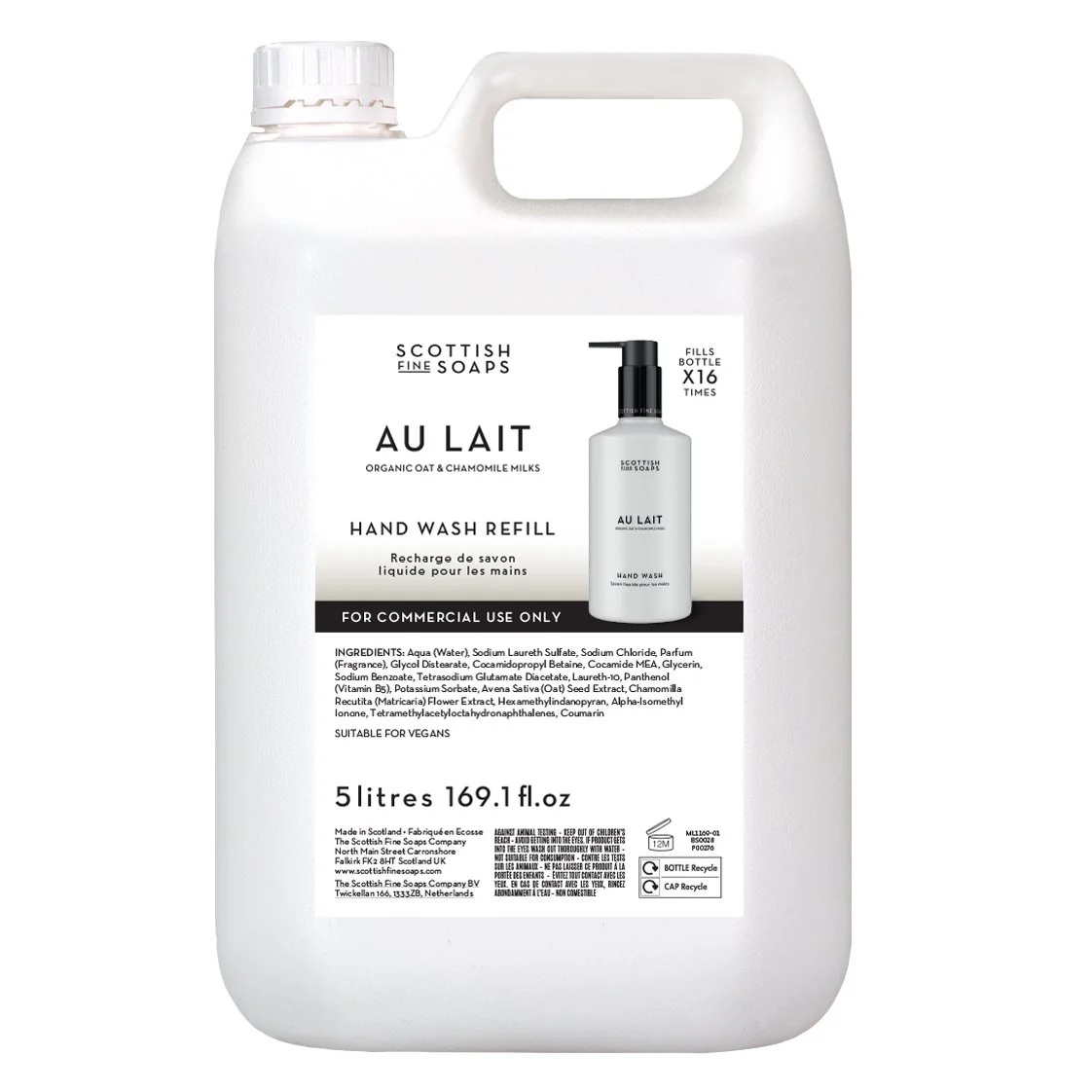 Scottish Fine Soaps Nachfüller Flüssigseife Au Lait 5L