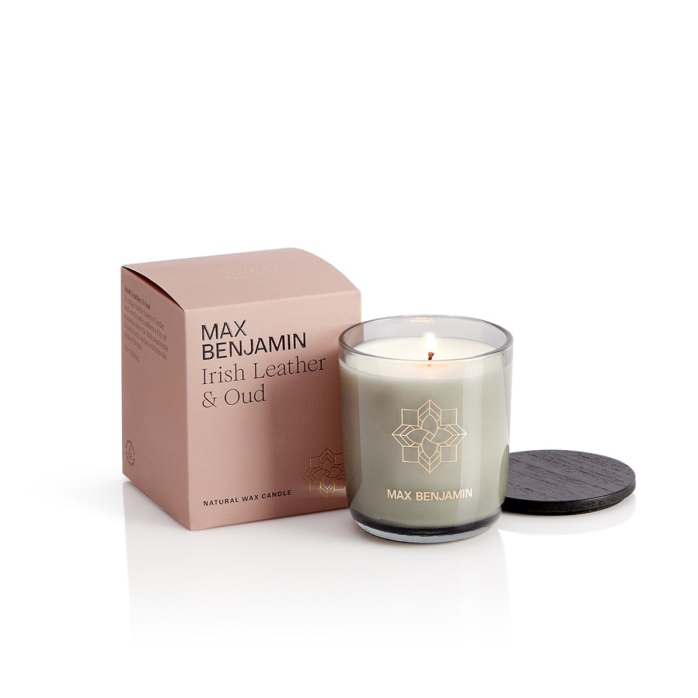Max Benjamin Duftkerze Irish Leather & Oud 210g