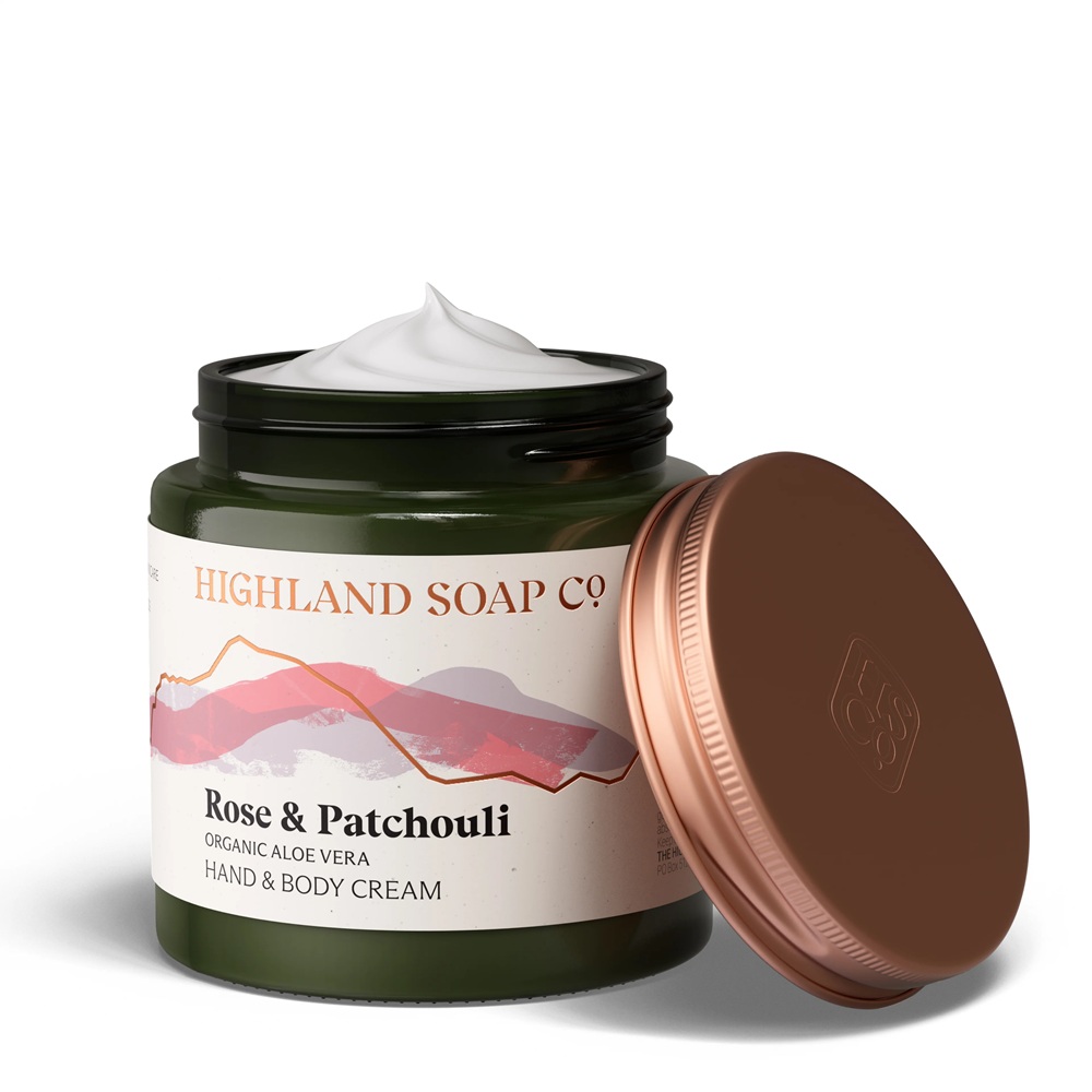 The Highland Soap Company Hand- & Körpercreme Rose & Patchouli 120ml