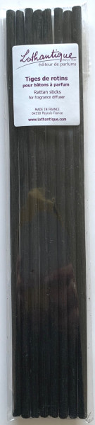 Lothantique 9 x Ersatzstäbchen für Diffuser, schwarz 28cm