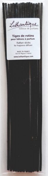 Lothantique 18 x Ersatzstäbchen für Diffuser, schwarz 23cm
